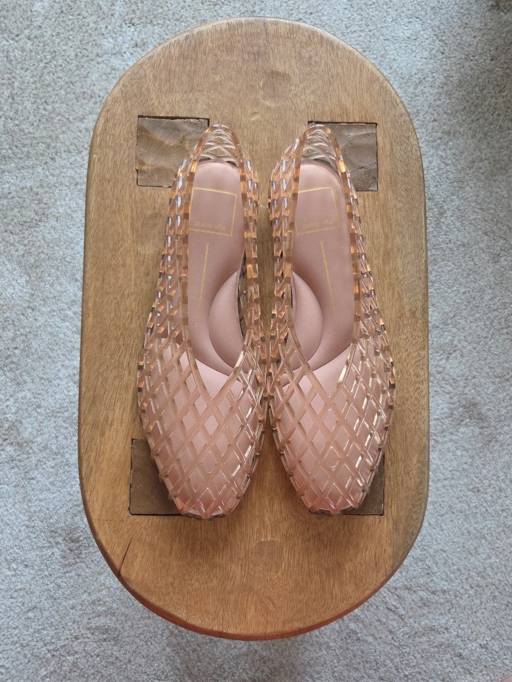 Dolce Vita Blush Pink Woven Jelly Flats size 7